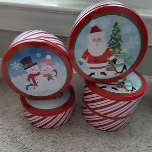 NWT  5  CELEBRATE IT CHRISTMAS  TINS